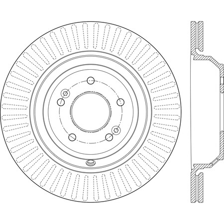 Centric Parts Premium Brake Rotor, 120.51055 120.51055